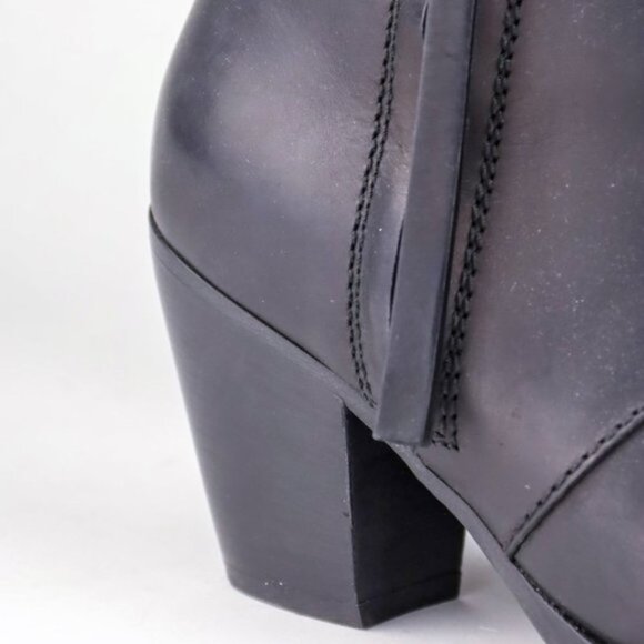 Acne Studios Pistol Black Leather Stacked Heel Boots - Picture 8 of 10